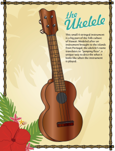 real ukelele color poster