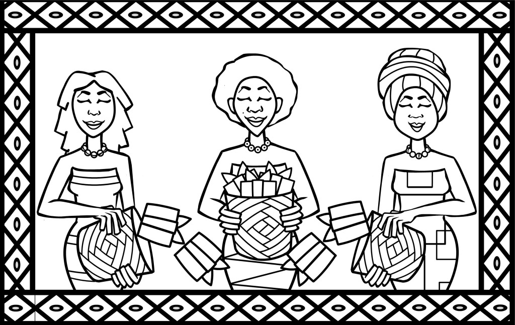 HERE COME OUR MOTHERS - coloring page
