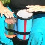 playing bongos