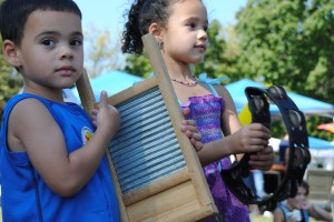 washboard and tambourine