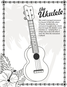 ukulele COMPLETE coloring page
